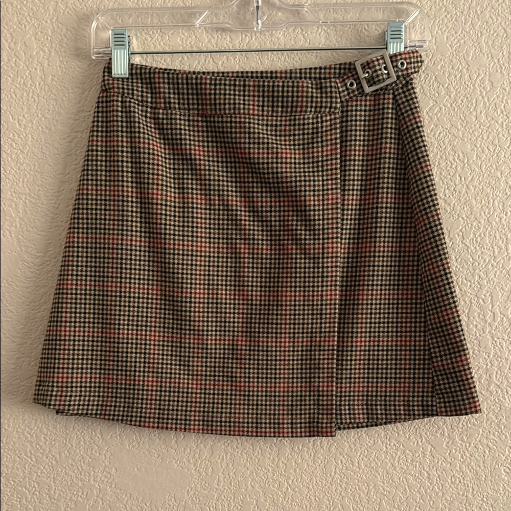 Plaid Wrap Skirt
